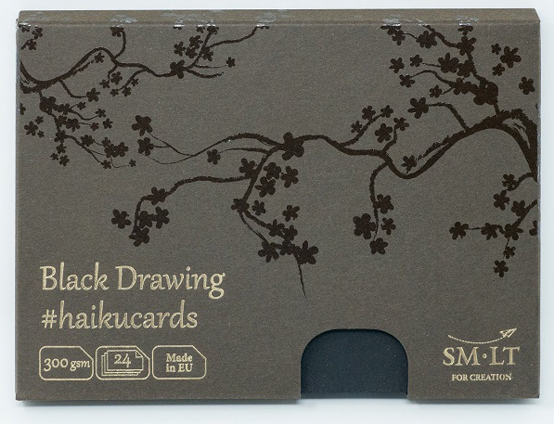Blankokarten Haikucards schwarz, 300 g/m², Set
