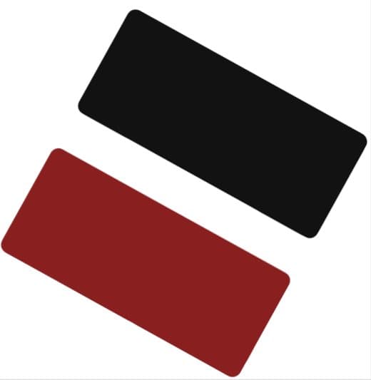 INF Tosidig skrivebordsmatte, 60x30 cm, musematte i PU-skinn