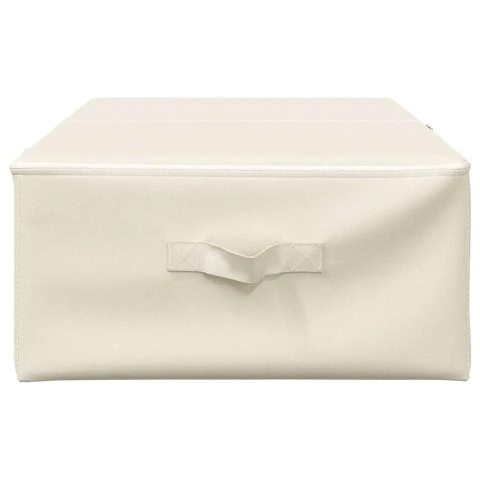 vidaXL - Opbergbox Opbergboxen - Crème - Stof - 2 stuks