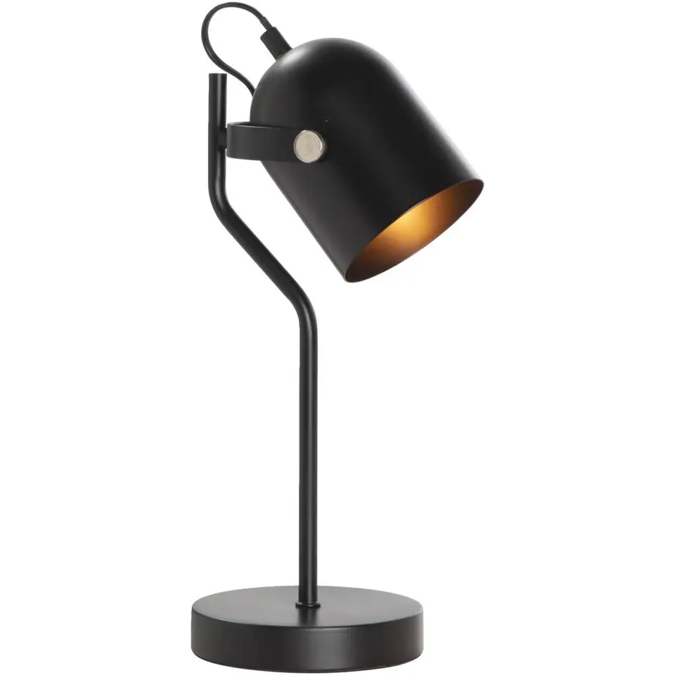 Bureaulamp Senn - zwart metaal - 39xØ17,5 cm