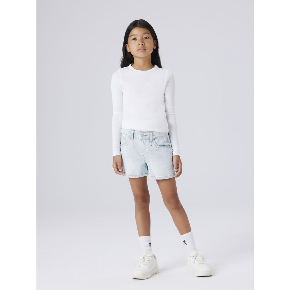 Køb Name It Light Blue Denim Nkfrose Rhine Dnm Shorts 6042-Ac Noos