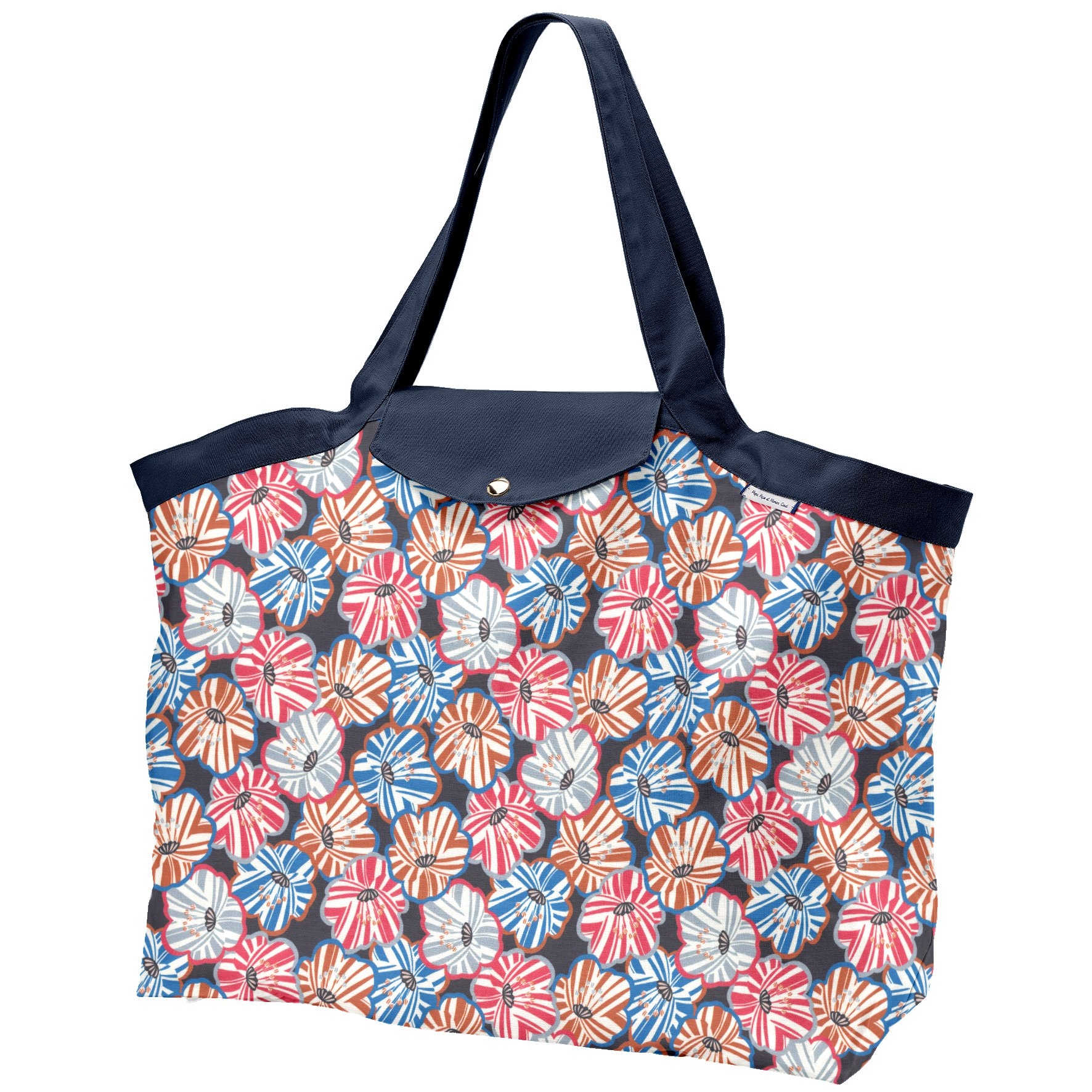 Sac Cabas Grand Anémones Rayées