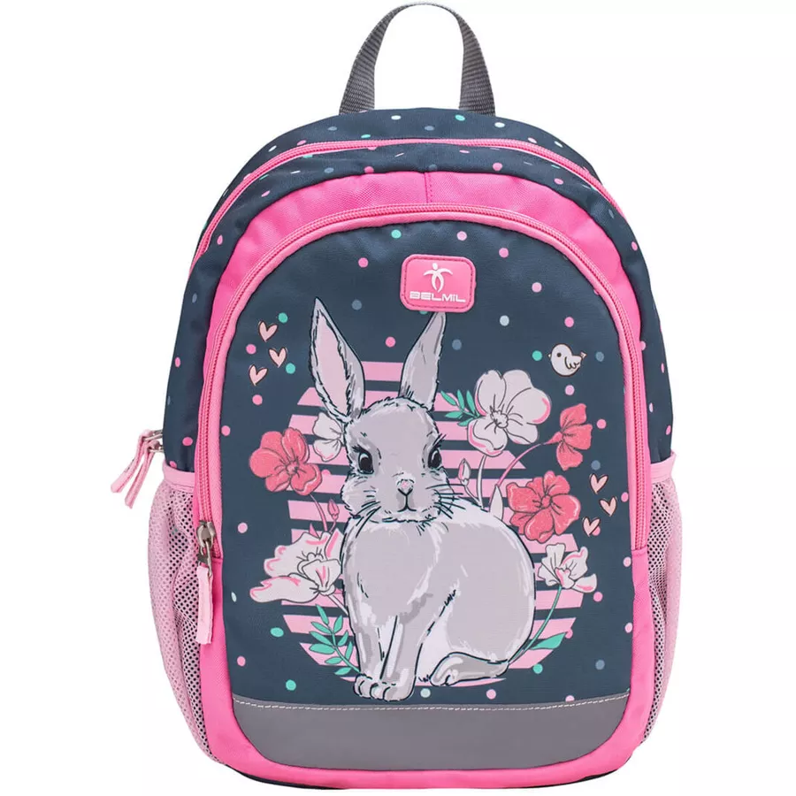 Belmil Kindergartenrucksack Kiddy Plus Kindergartenrucksack für 3-6 Jährige Kinder mit Brustgurt Bunny