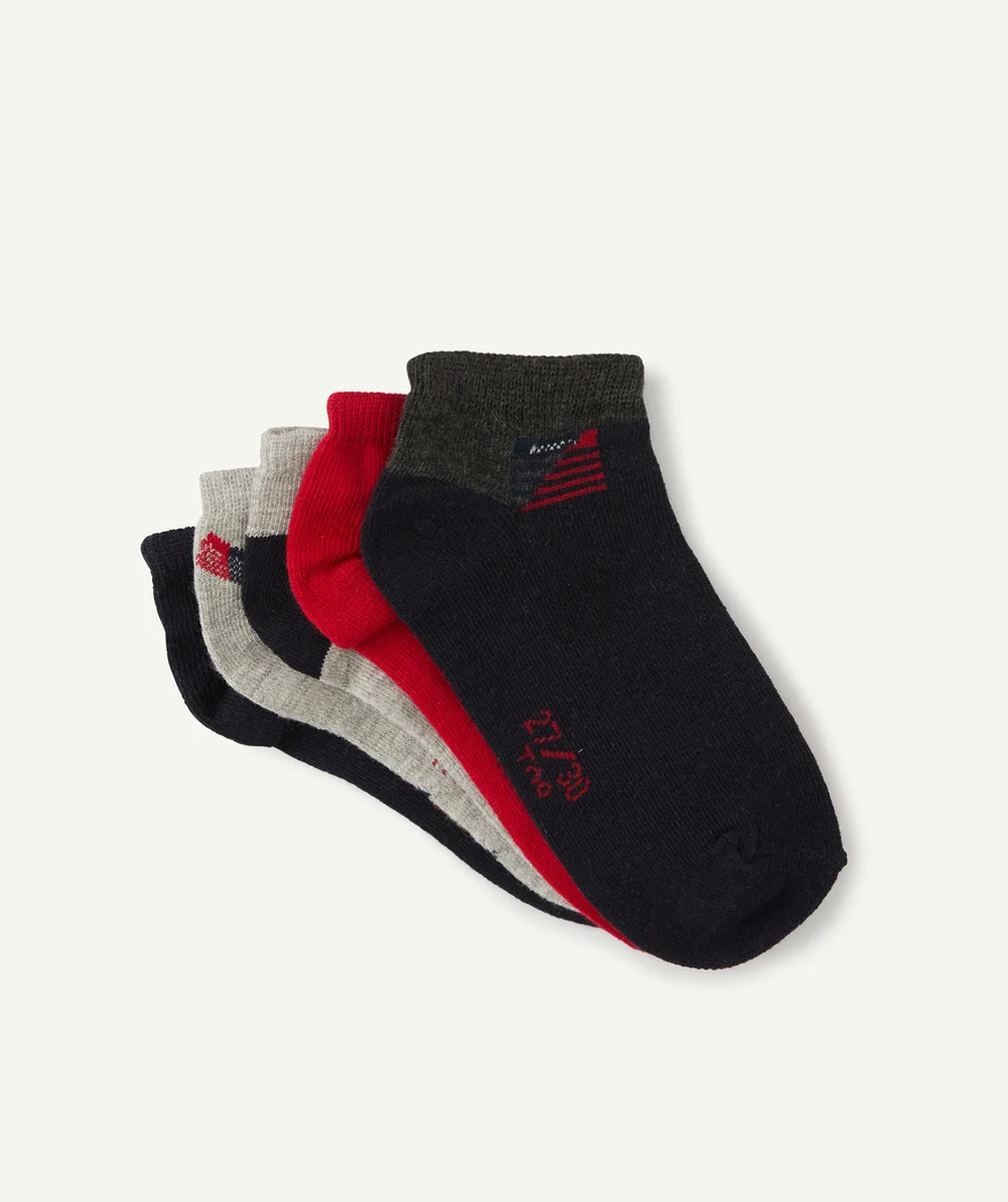 LES 5 PAIRES DE CHAUSSETTES UNIES ET À MOTIFS