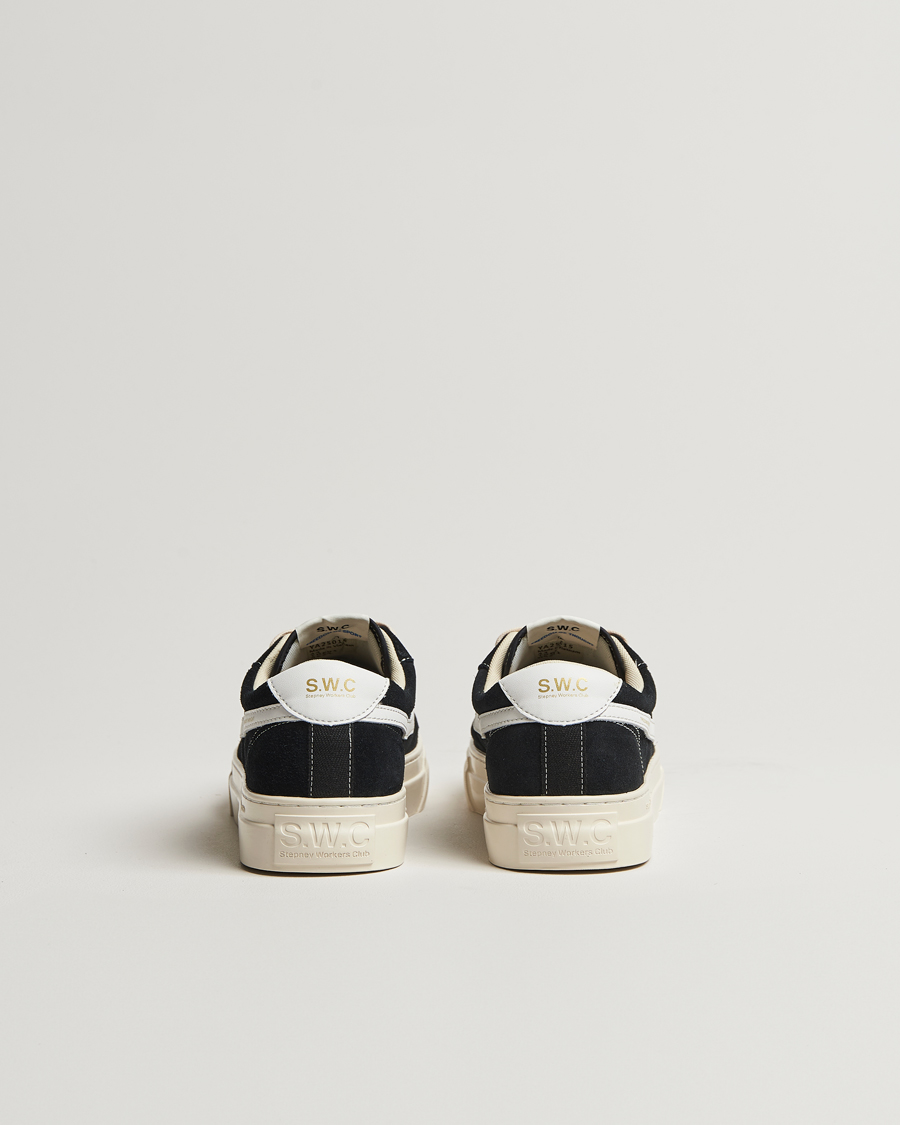 Stepney Workers Club Dellow S-Strike Cupsole Suede Sneaker Black/White