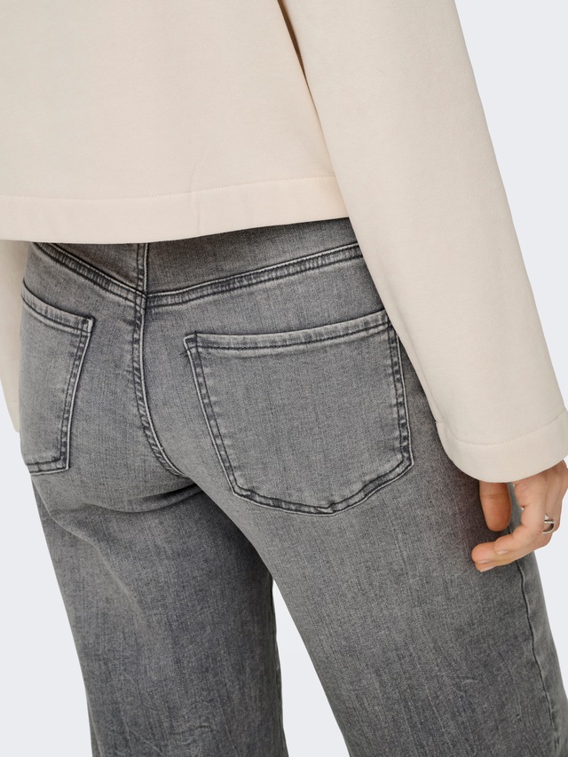 JDY High-waist-Jeans »JDYFELINA-FINA HW WIDE JNS  LT GREY DNM«
