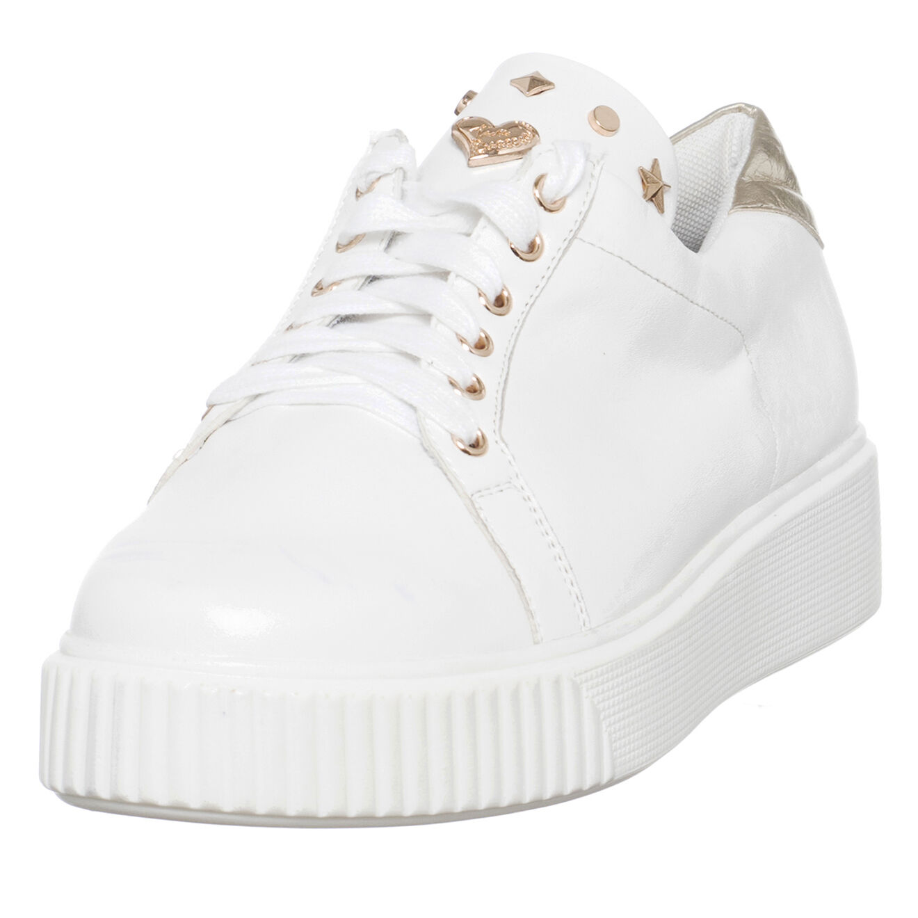 Tua By Braccialini Sneakers en Cuir Ana blanc/doré