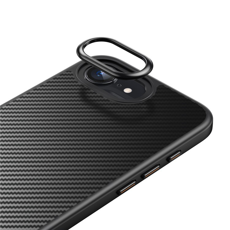 iPhone 16e Hardcase Hülle im Carbon Look - Schwarz
