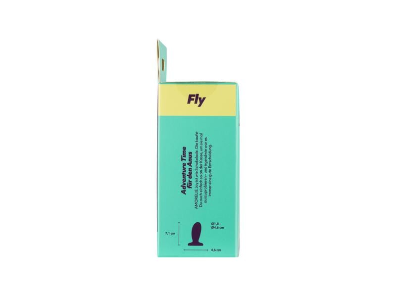 Amorelie Analplug mit Vibration «Fly» Blau Hochwertiges Sextoy für die anale Stimulation
