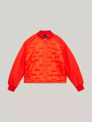 Jaqueta bomber acolchoada de corte quadrado