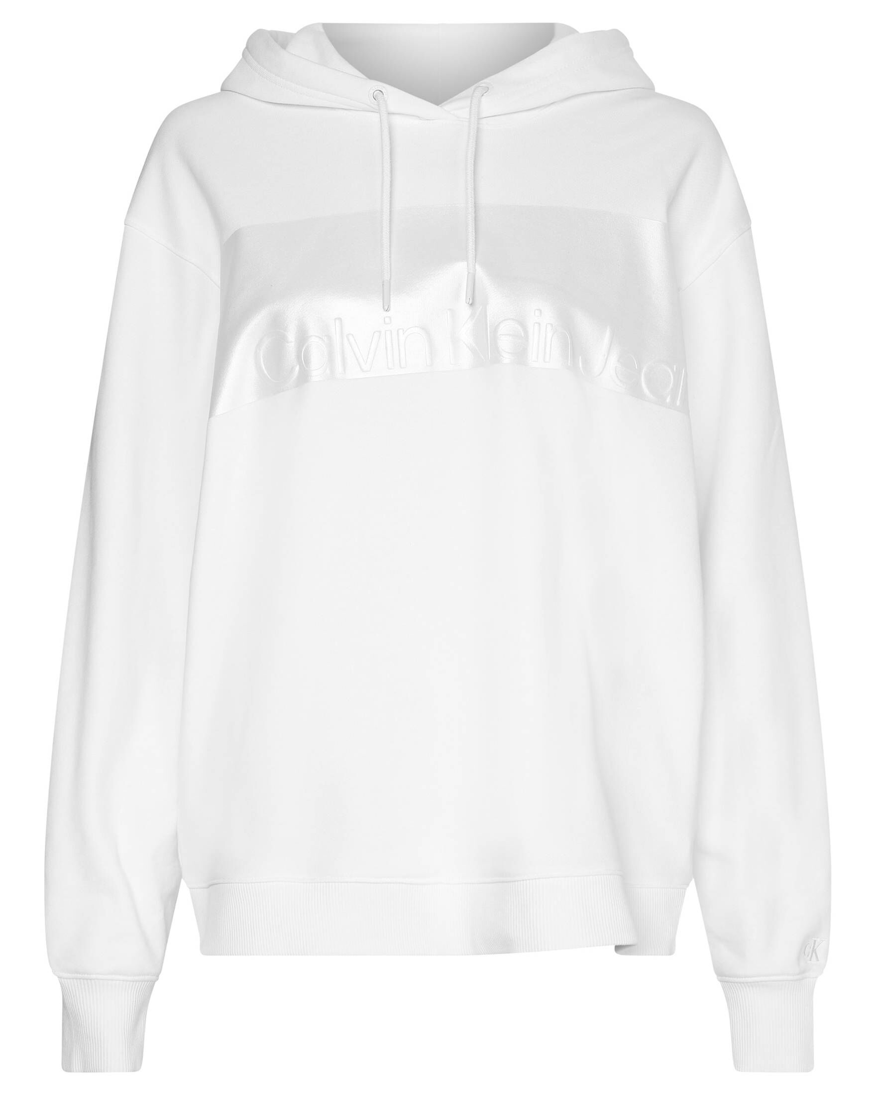 CALVIN KLEIN JEANS| Damen Sweatshirt SHINY LOGO BLOCKING HOODIE Oversized Fit