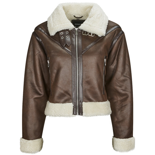 Only - ONLBETTY FAUX SUEDE BONDED AVIATOR OTW - Marron