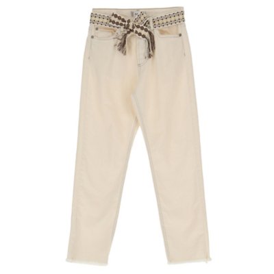 Jean femme Denim Girl Fit 7/8 Ceinture PLEASE