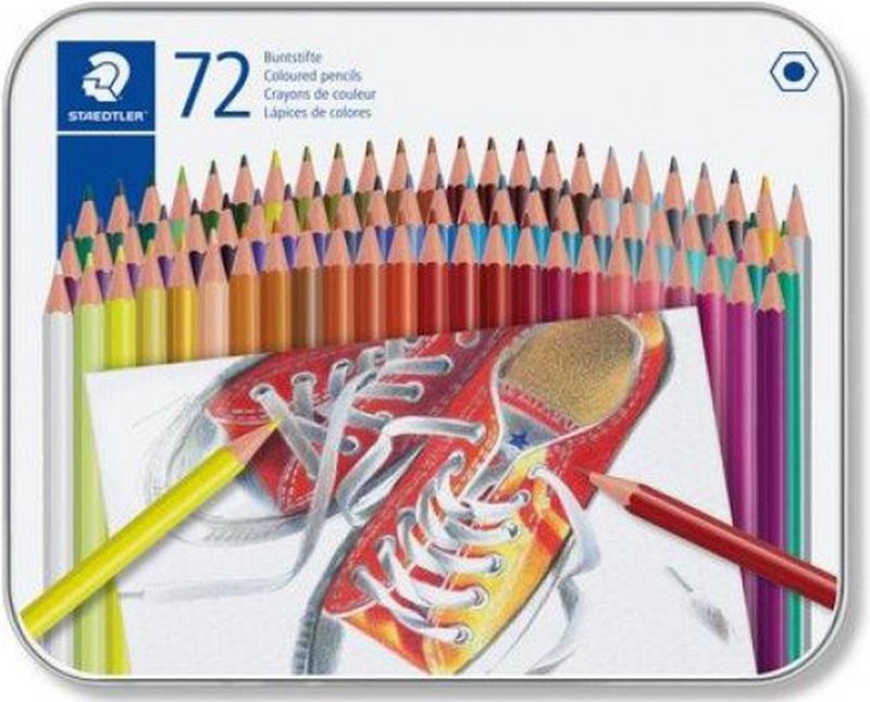 STAEDTLER Houtvrij kleurpotlood - metalen etui 72 st