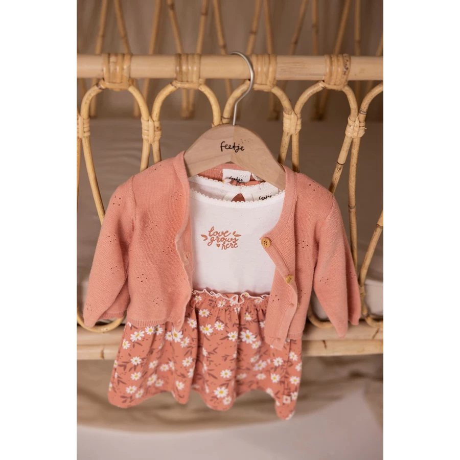Feetje Strickjacke Have A Nice Daisy Brique