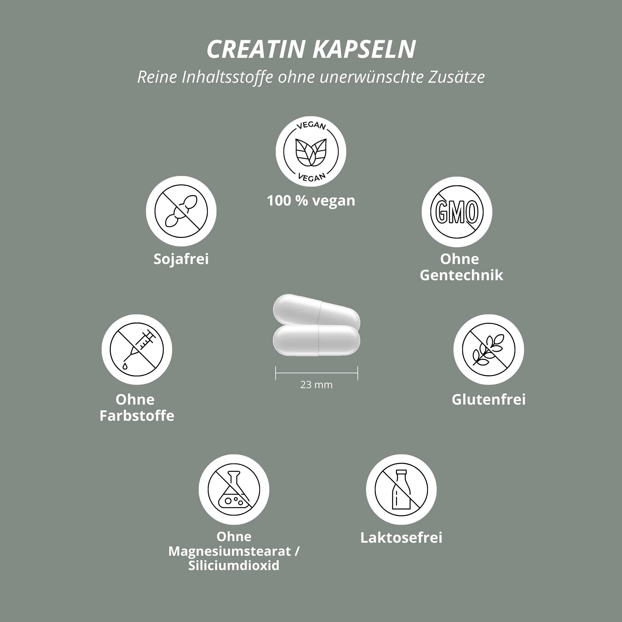 Nutri+ Creatin Monohydrat (Creapure®) Kapseln