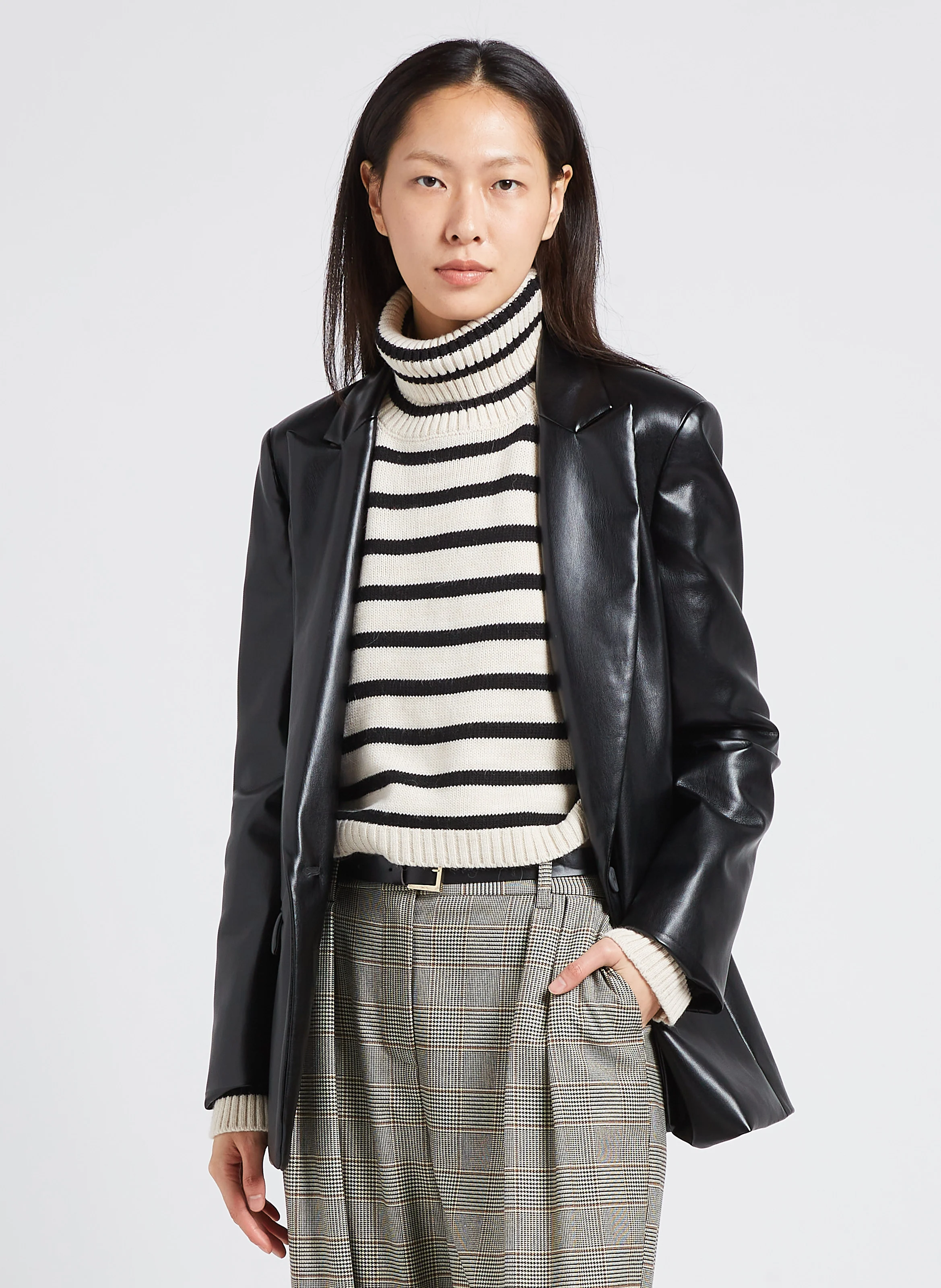 Blazer col tailleur| Noir