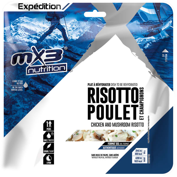 Repas lyophilisé MX3 RISOTTO POULET CHAMPIGNONS