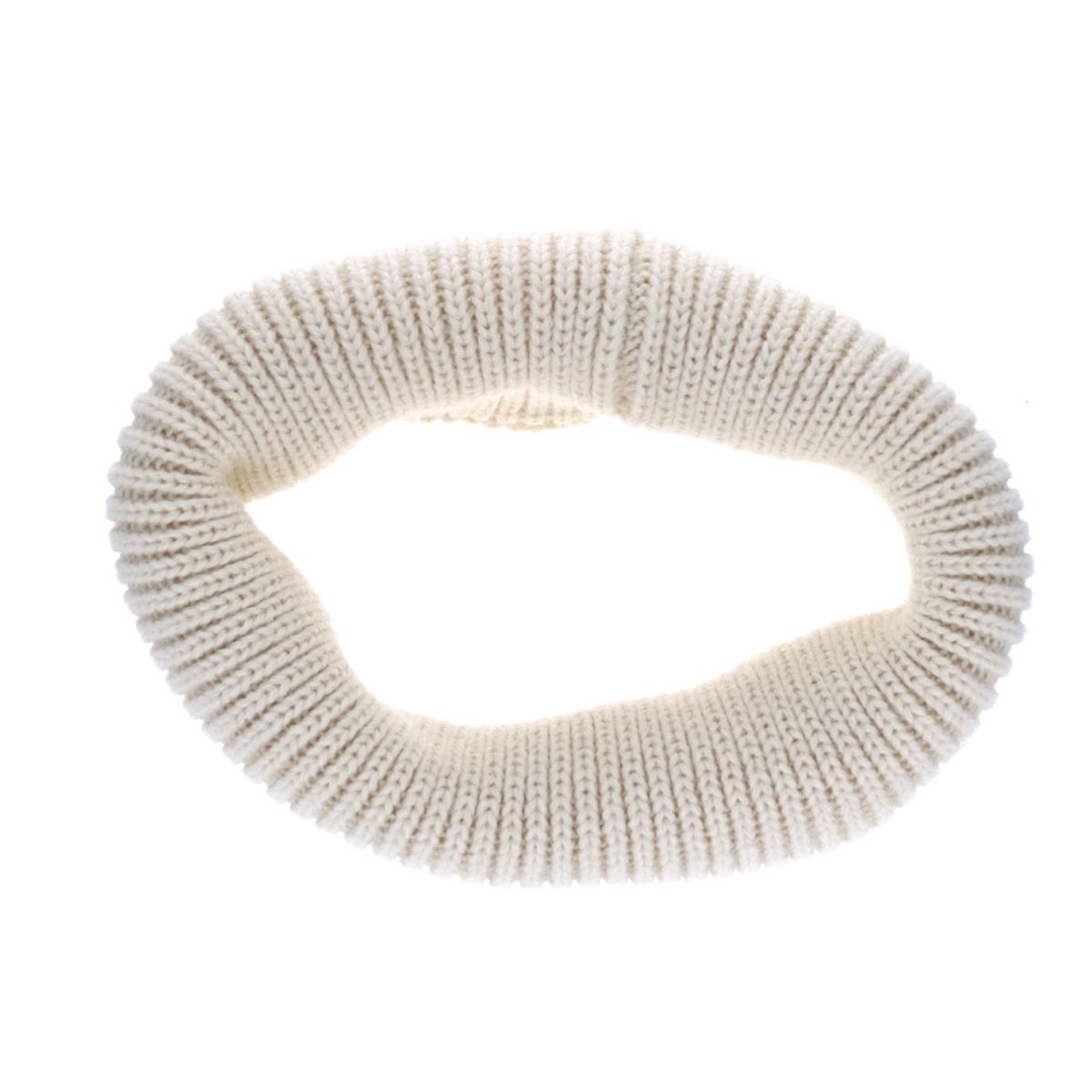 Tour de cou enfant en maille blanc  Amande