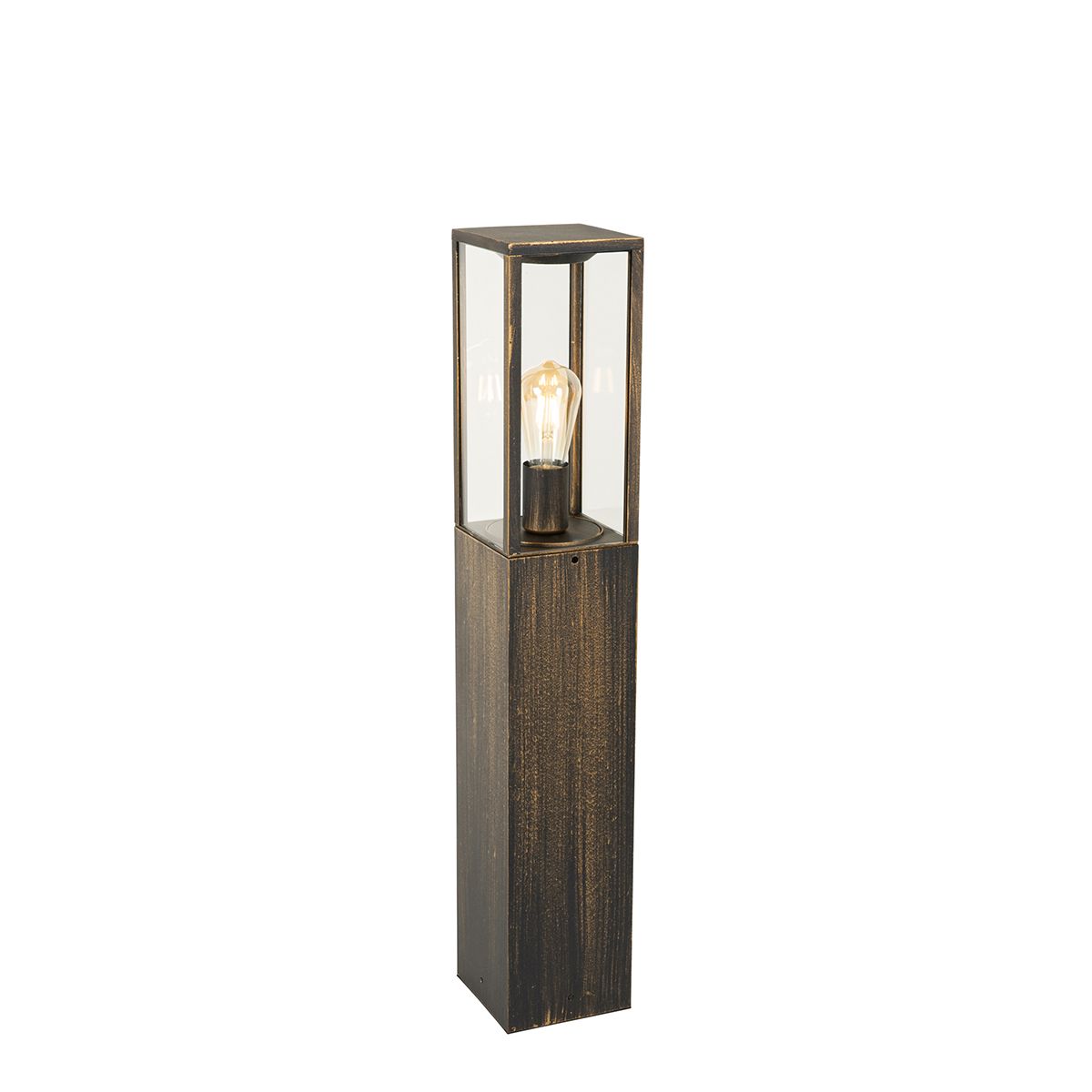 Vintage staande buitenlamp antiek goud 80 cm IP44 - Charlois