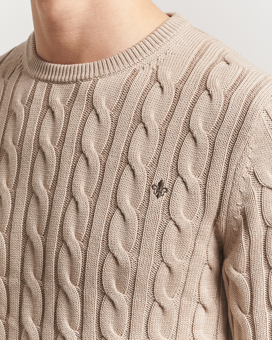 Morris Ethan Cable O-Neck Khaki