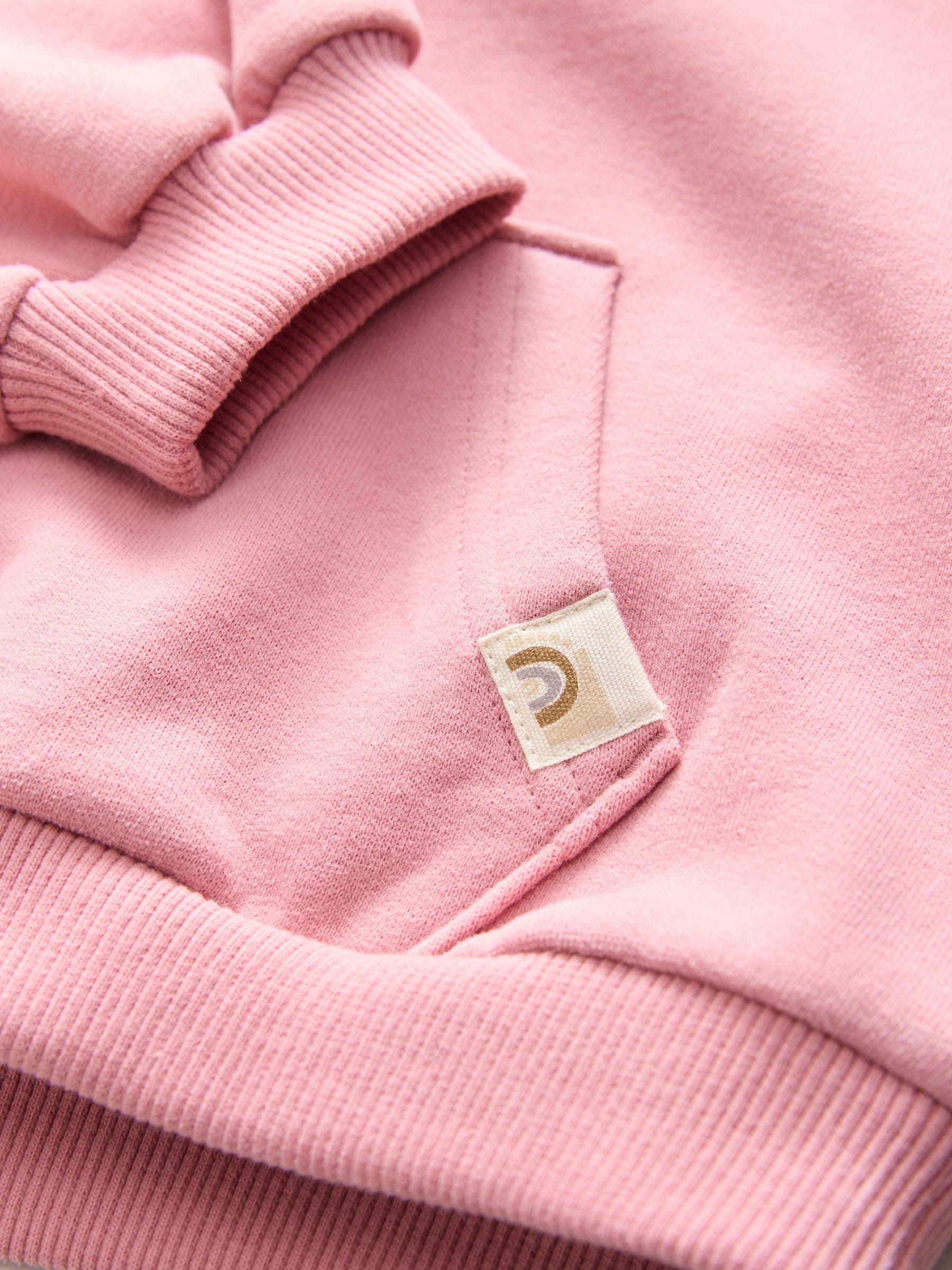 Roze - Sweatshirt met kwartrits (3mnd -7jr)