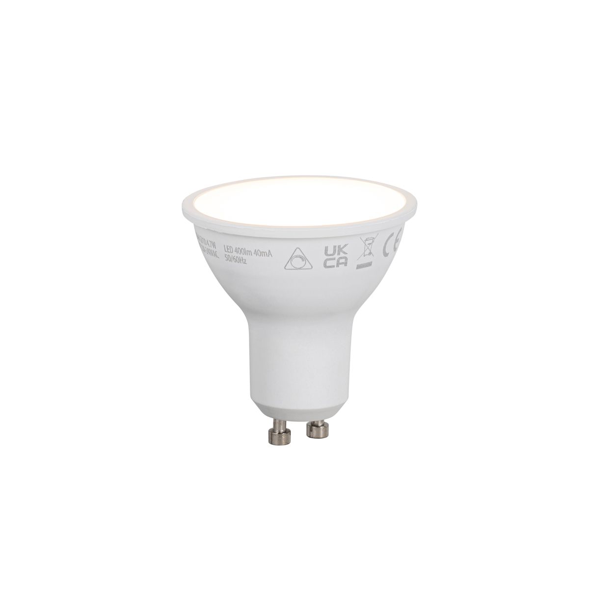 Set van 5 Smart GU10 50mm dimbare LED lampen opaal RGBW 4.7W 400 lm 2700-6500K
