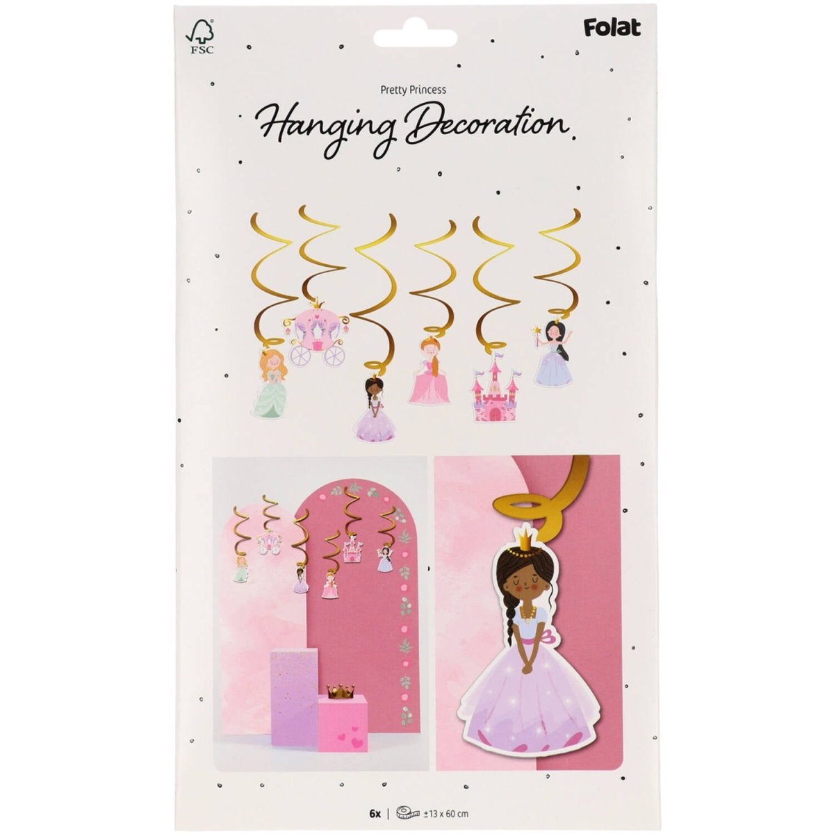 Prinsessen Hangdecoratie 6st