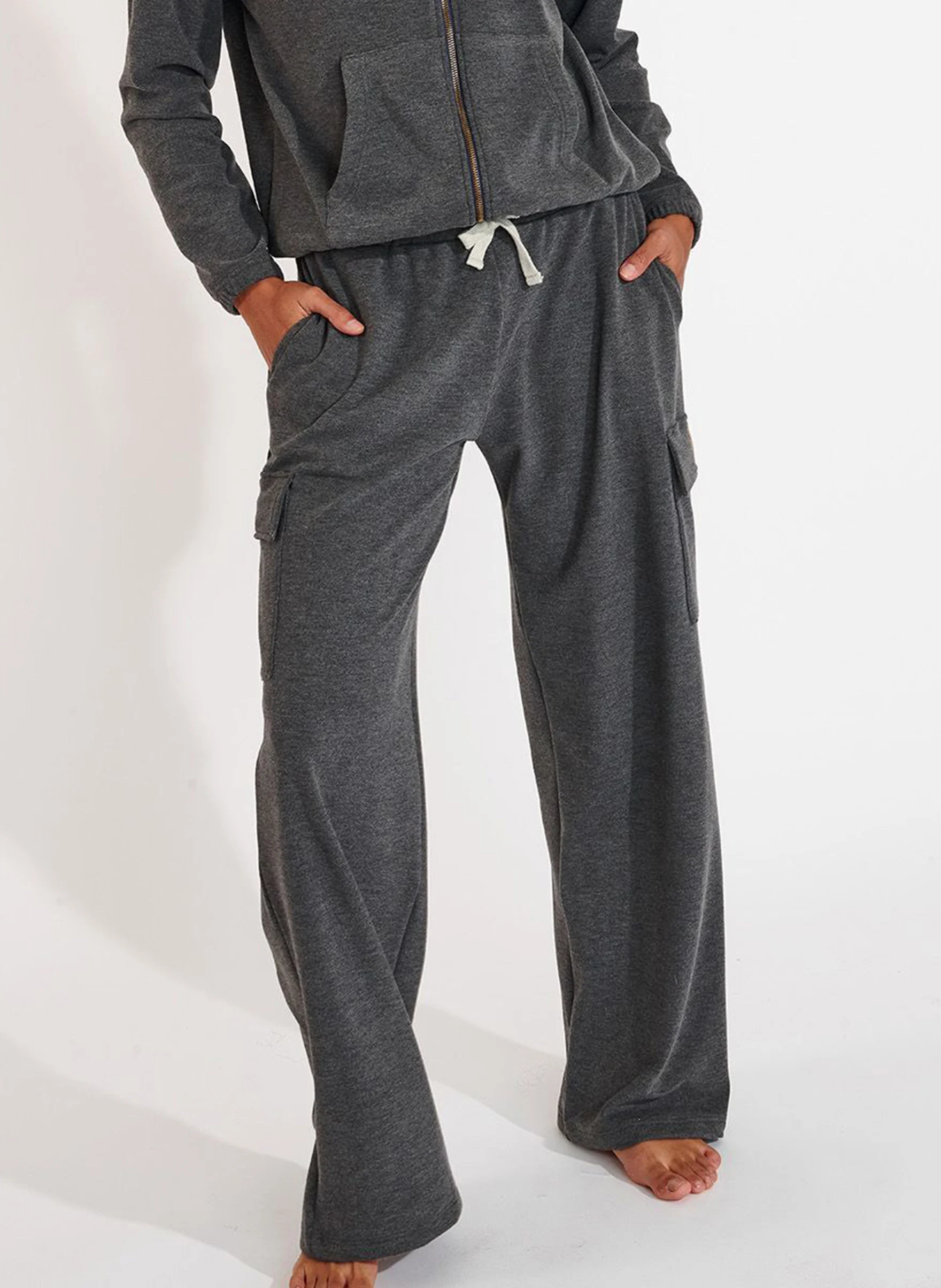 BEYOND GRANITE - Jogging droit en maille | Gris