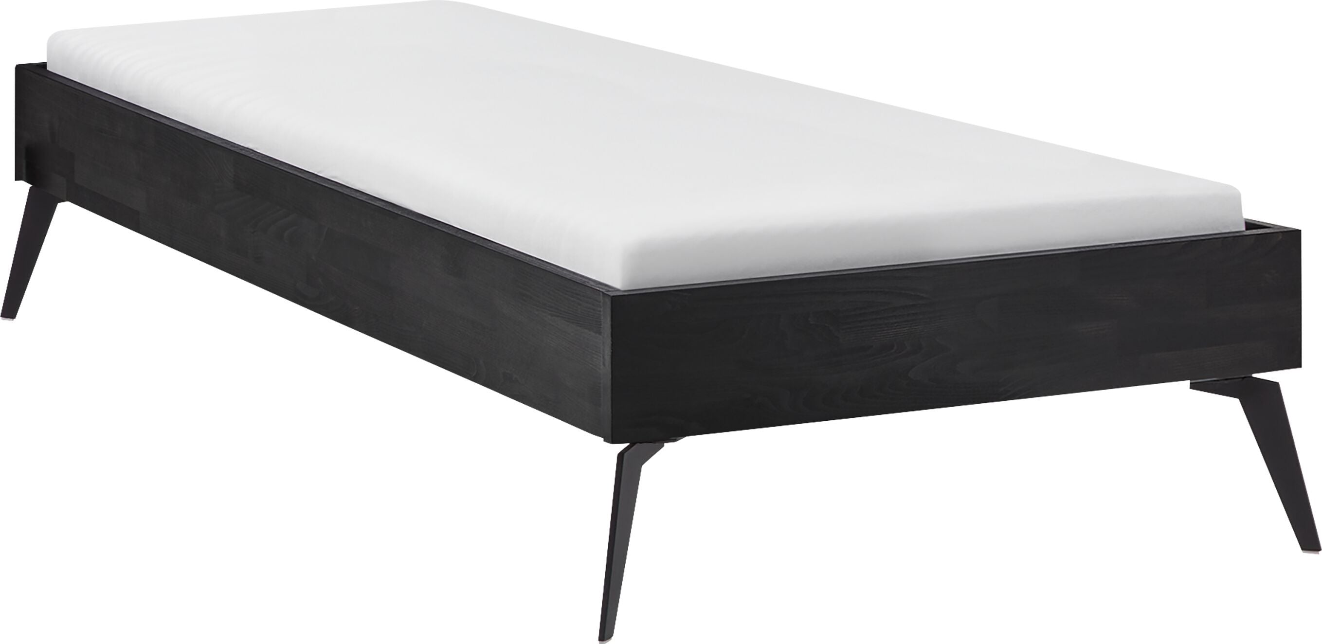 CARA Bett - Buche schwarz / B: 90.0 cm x T: 200.0 cm