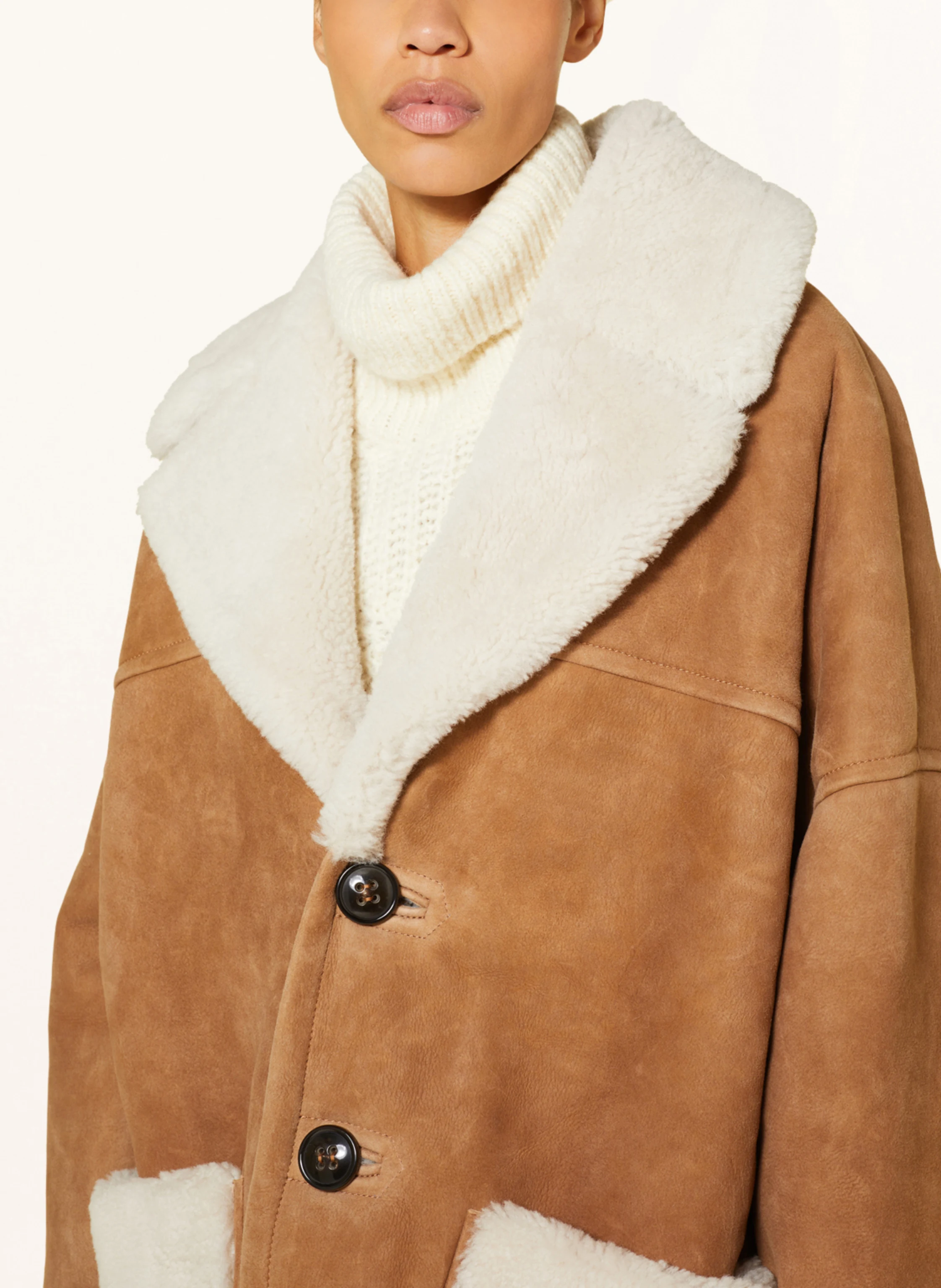 DSQUARED2 Lederjacke mit Lammfell