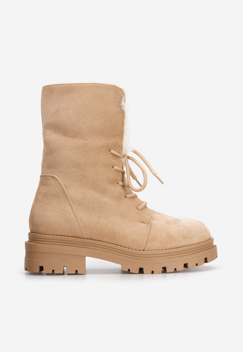 Bottines doublées femme beige Lolia