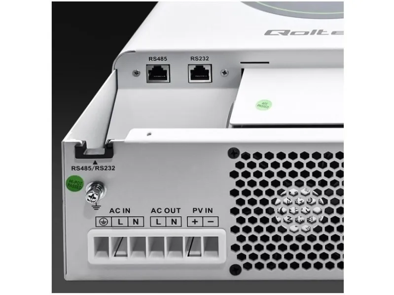 Qoltec Hybrid Off-Grid Solar Inverter 6200W | 120A | 48V | MPPT | BMS | Sinus | Wi-Fi option | Power Factor 1.0