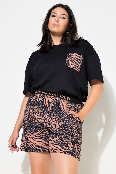 Schlafanzug, Zweiteiler, Animal-Print