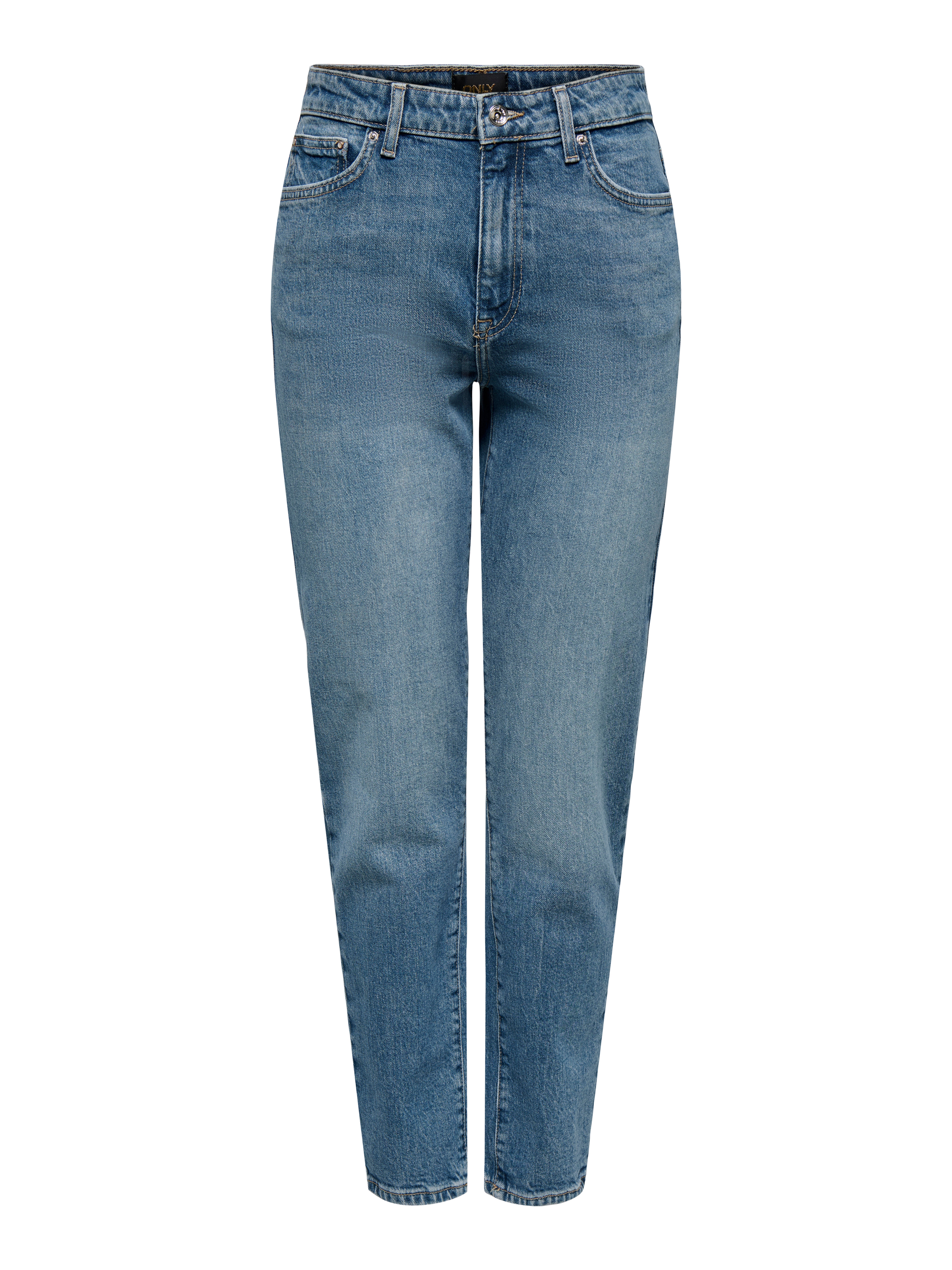 ONLEMILY Hohe Taille Gerade geschnitten Jeans Dark Blue Denim