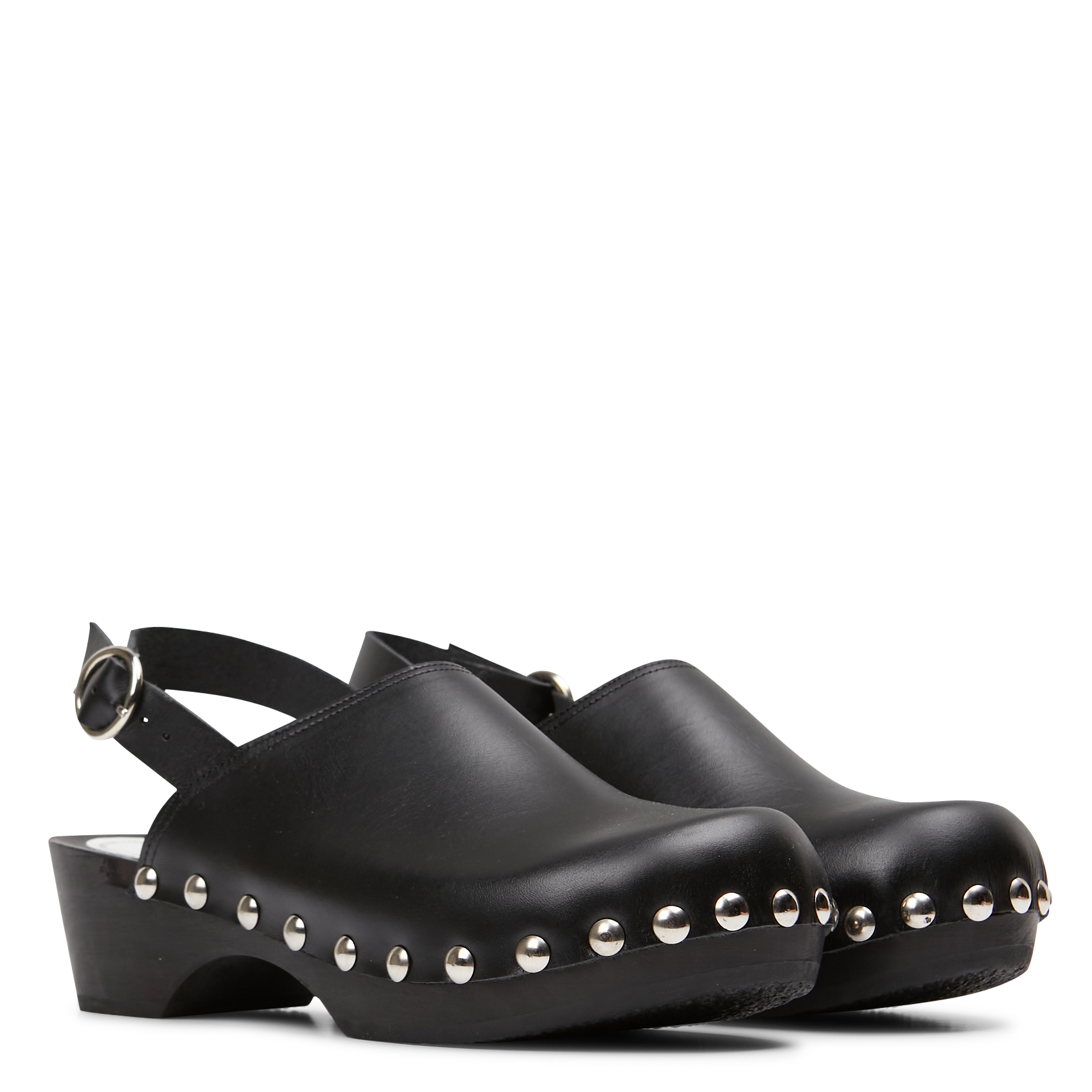 YORK - Sabots en cuir | Noir