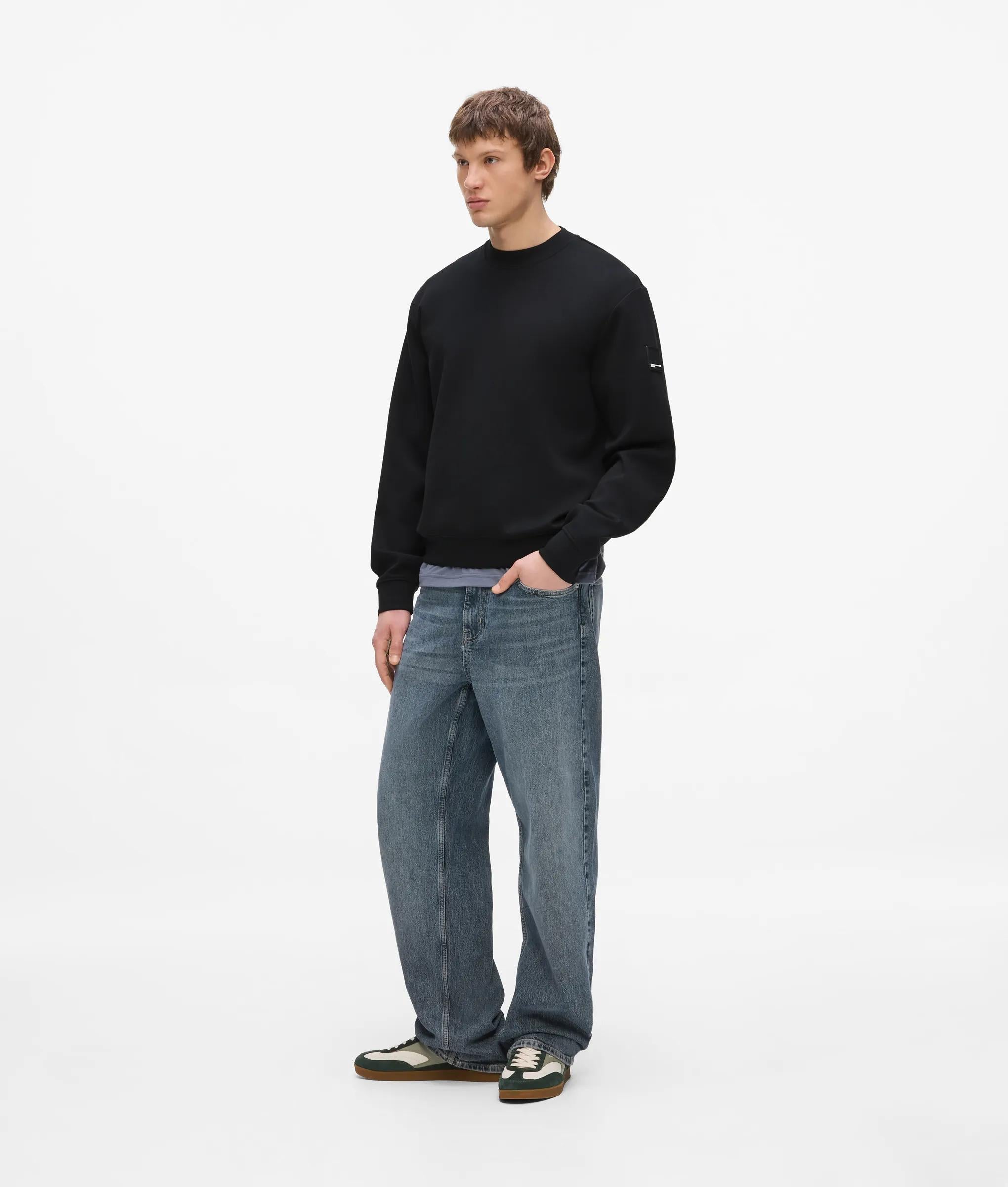 Scuba sweatshirt met ronde hals