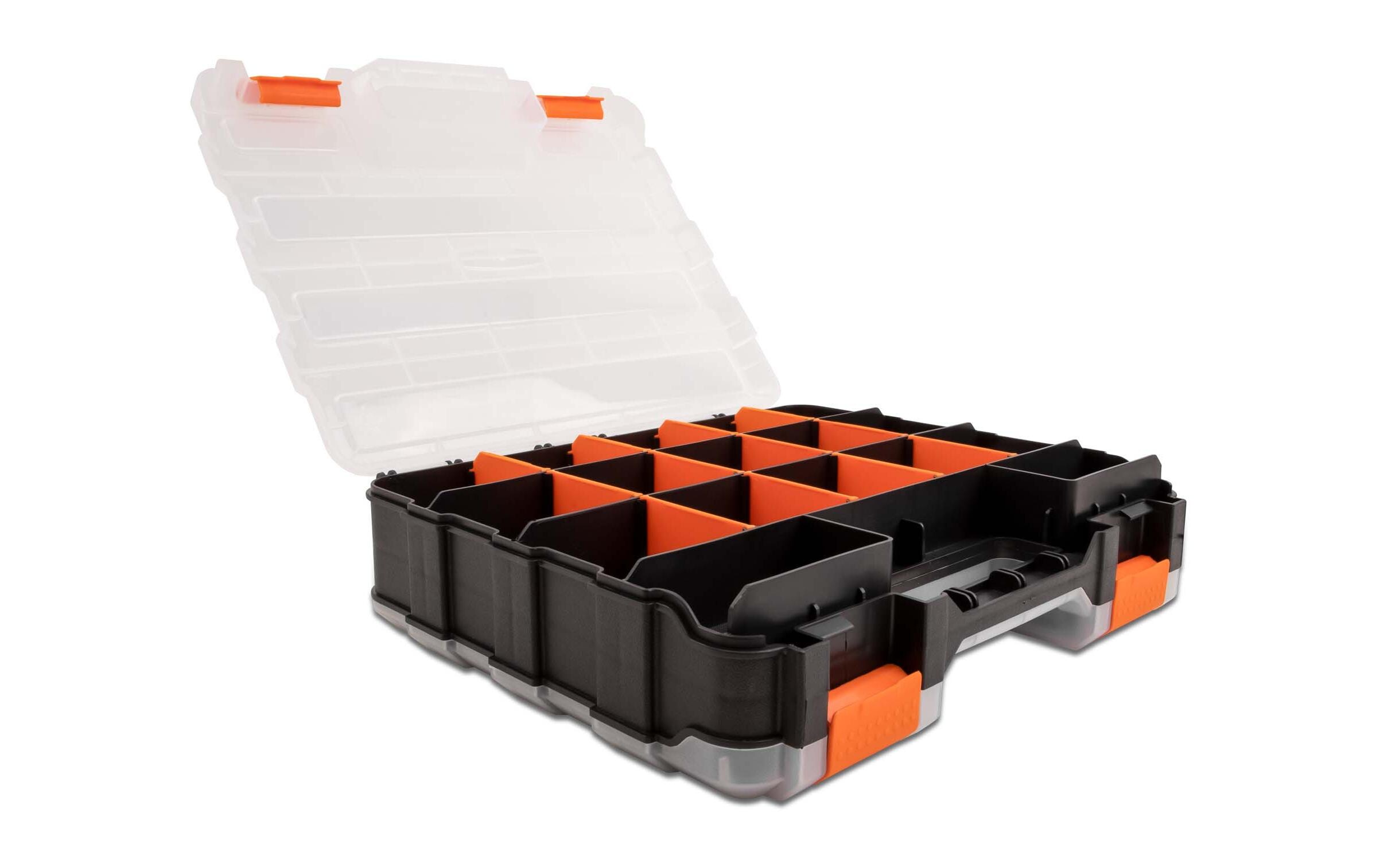 Sortimentskasten Orange / Schwarz 34 FächerDelock Sortimentsbox mit 34 Fächern 320 x 270 x 80 mm Orange / Schwarz