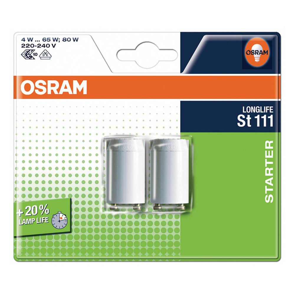 TENNER OSRAM GLIM STARTER 111 LONGLIFE 2PK