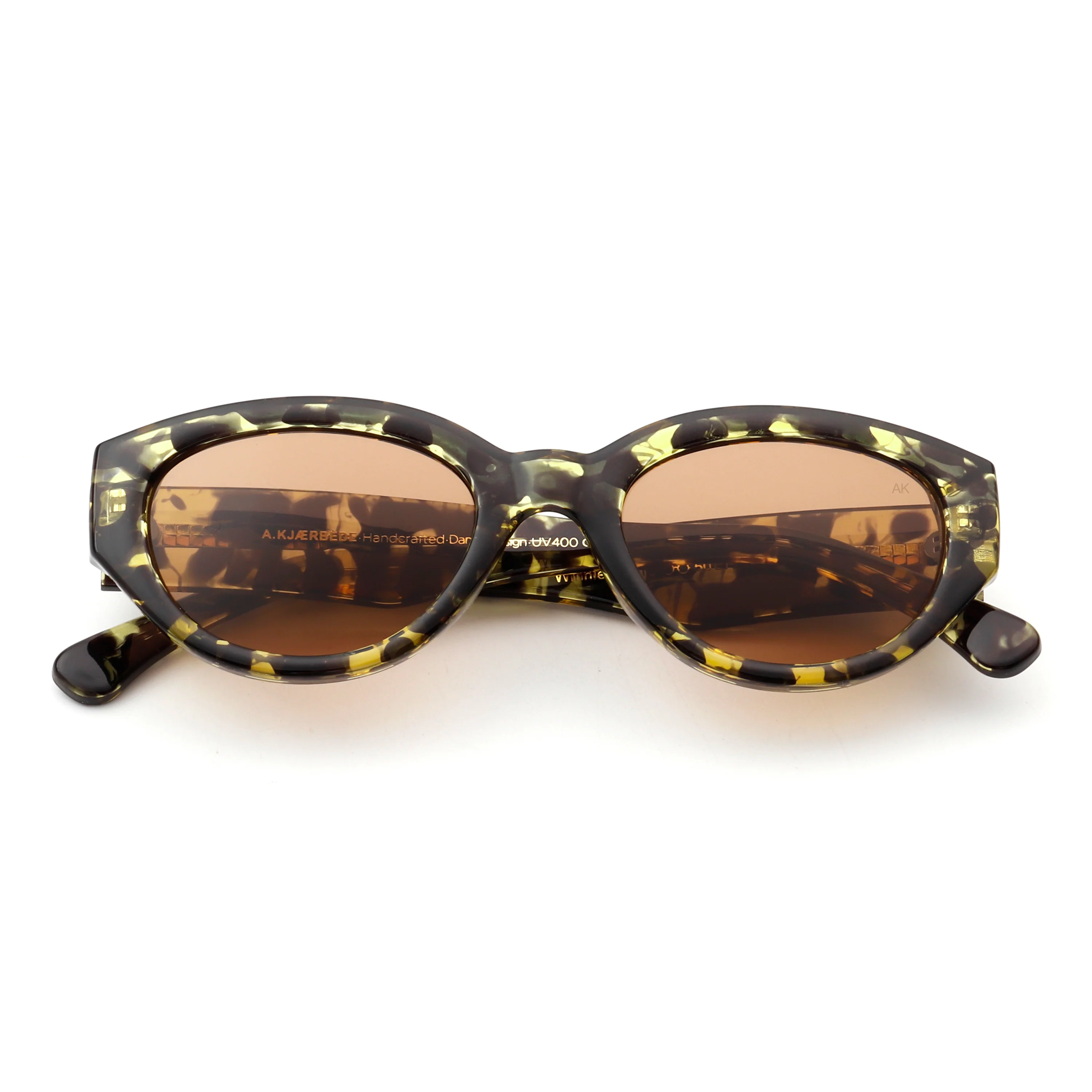 A. Kjærbede  Winnie solbrille - Black / Yellow Tortoise