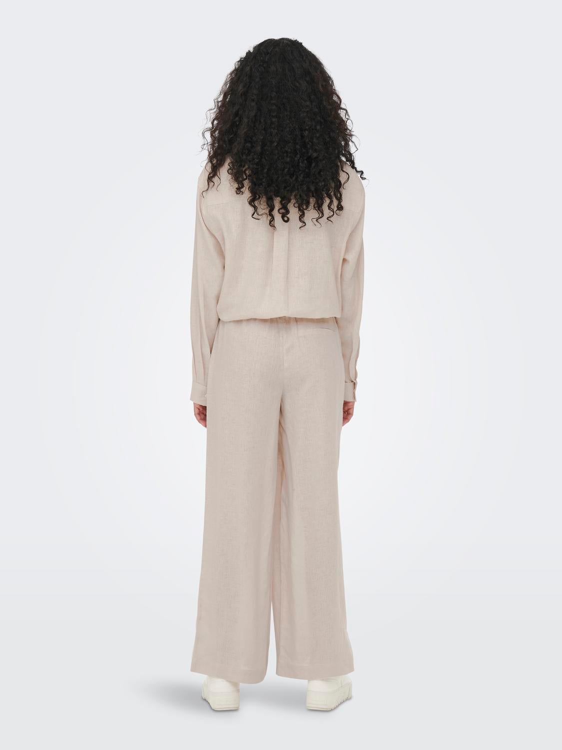 ONLTOKYO2025 Hohe Taille Gerade geschnitten Hose mit weitem Beinschnitt Moonbeam