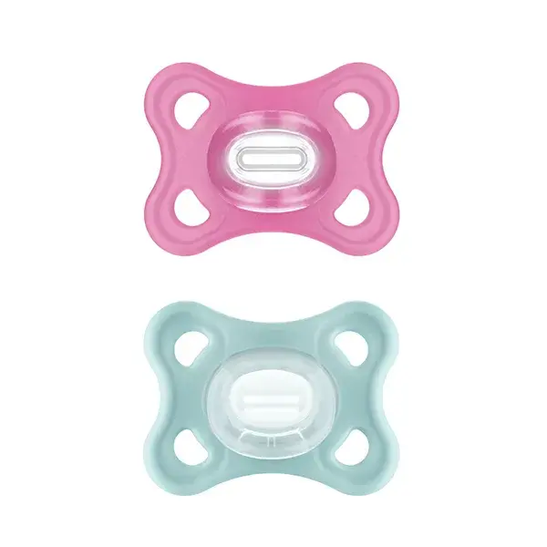 Chupeta Mam Comfort Rosa - 2-6 meses - Silicone - Caixa com 2 unidades