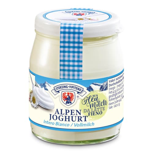 Sterzing Alpenjoghurt aus Heumilch natur im Glas