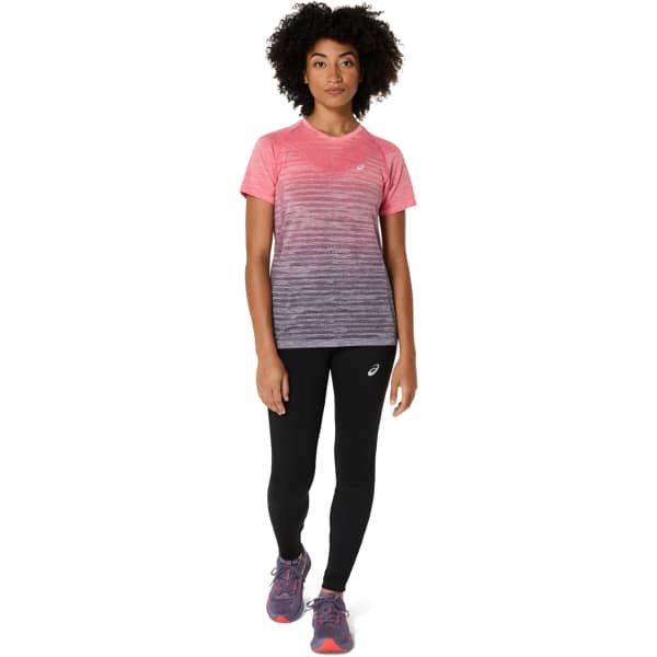 T-shirt running ASICS SEAMLESS SS TOP W CORAL REEF/GREYISH PURPLE