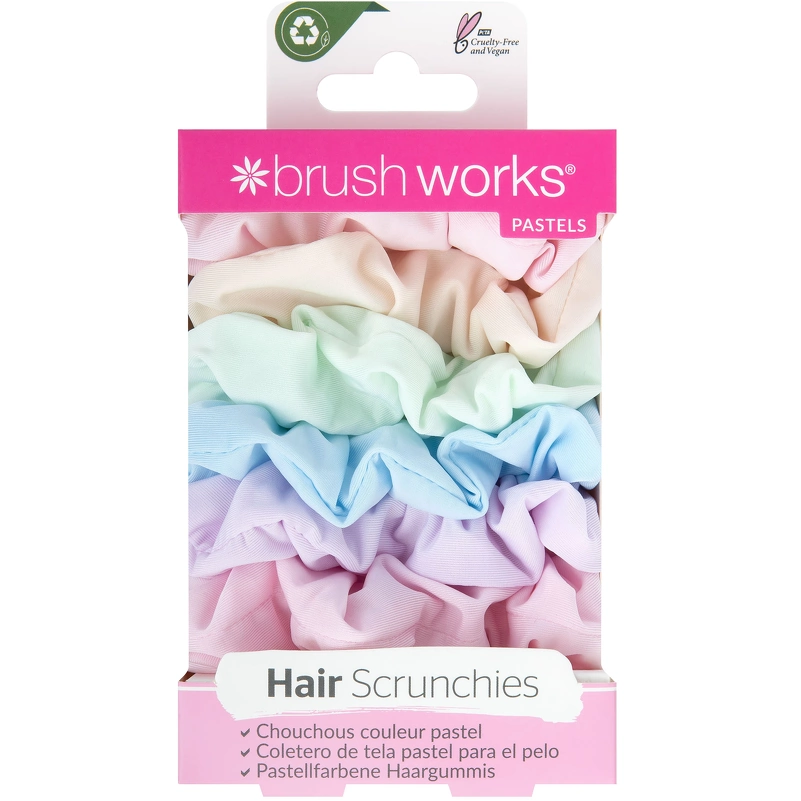 Brushworks Pastel Scrunchies 6 Pieces