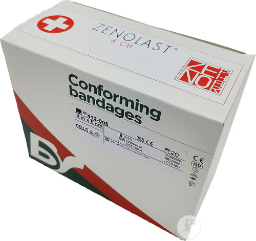 Zenolast Bande Gaze Élastique 8cm x 4m Rouleau 1