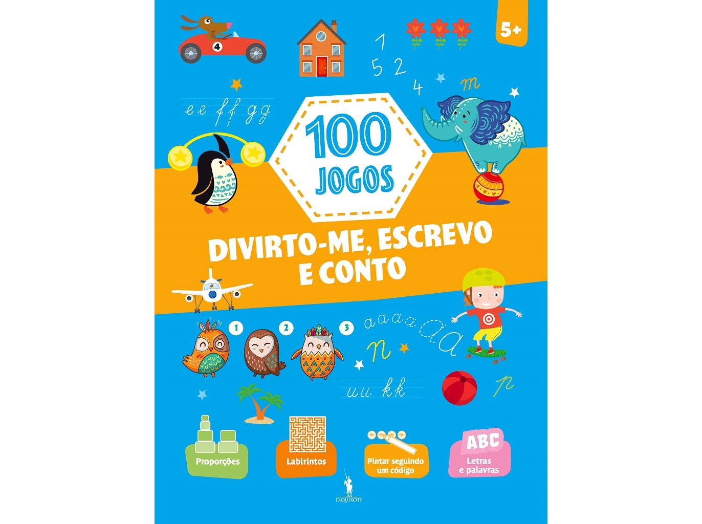 LIVRO 100 JOGOS - DIVIRTO-ME ESCREVO E CONTO (5  ANOS)