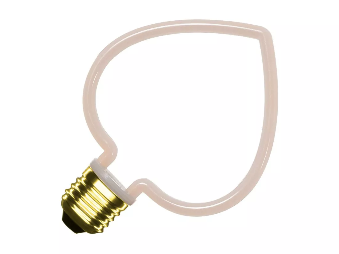 Ampoule LED Filament E27 4W 400 lm Néon Heart No Flicker 2200K Blanc chaud