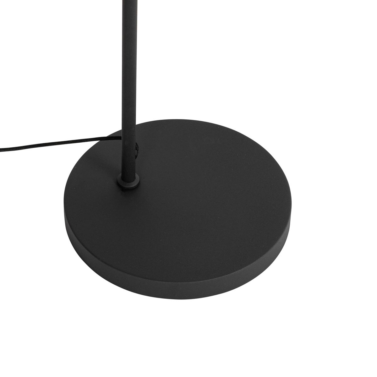 Retro vloerlamp zwart met gouden binnenkant - Jinte