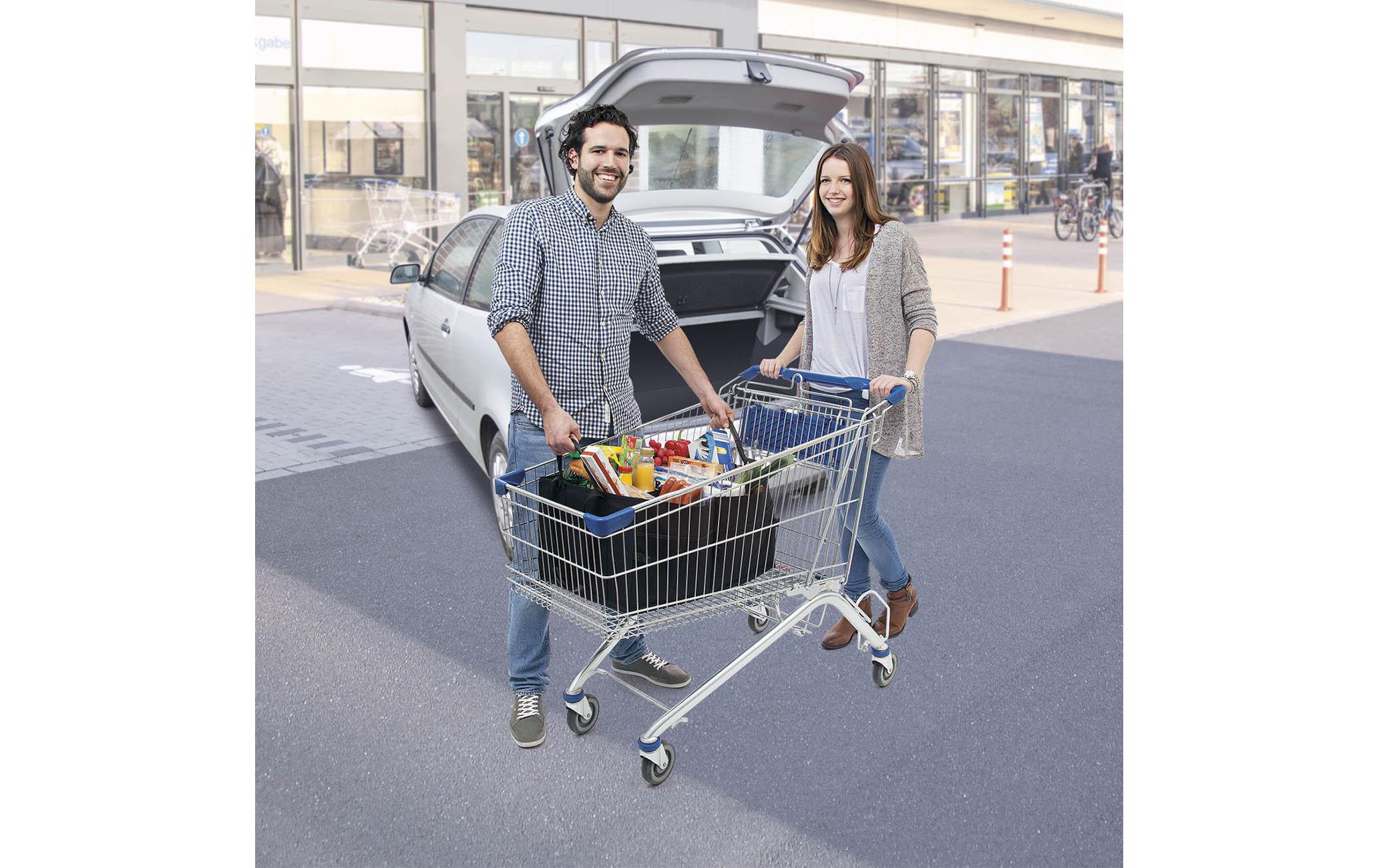 Tasche BigBox Shopper XL SchwarzEinkaufstasche aus Polyester, Schwarz